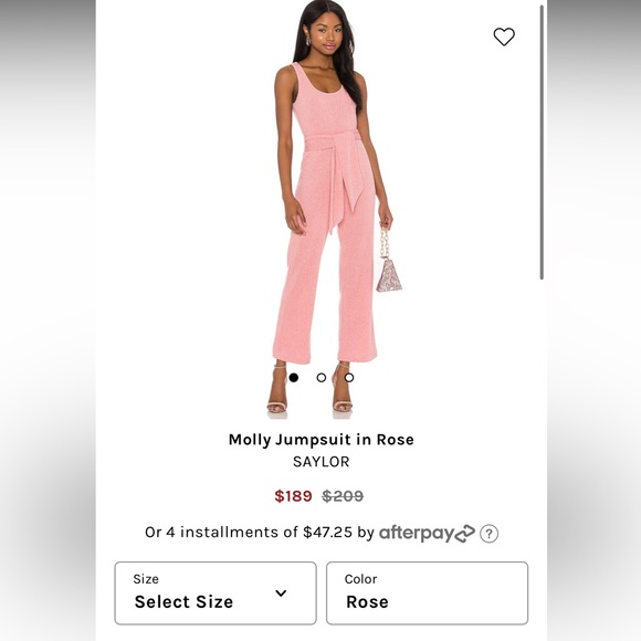 Saylor Molly Jumpsuit in Rose Size XS - Picture 8 of 11